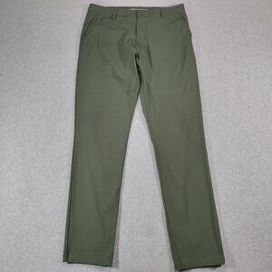 Rhone Commuter Slim Pants Mens 33x33 Olive Green Stretch Performance Casual